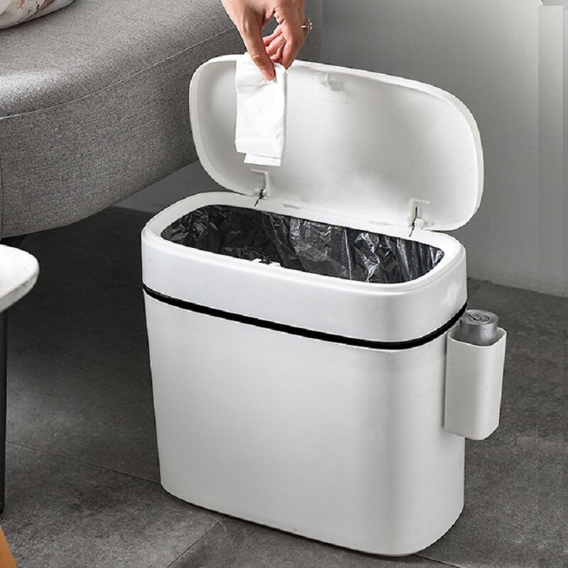 Multi-function Bathroom Trash Can Wastebasket Toilet Brush Toilet Garbage Bin Waste Dustbin Restroom