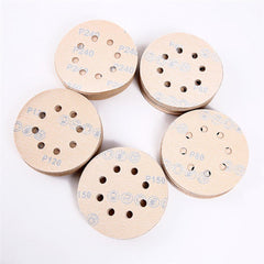 100pcs 5 Inch 8 Holes Hook Loop Sanding Discs Orbit Sandpaper Mat 60/80/120/150/240 Grit