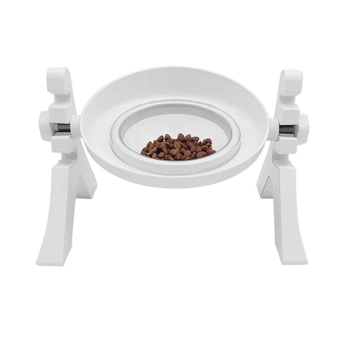 Cat Food Bowls Double Raised - Cat Feeding Bowl Double Dishes Pet Water Feeder Raised with Stand for Cats & Small Dogs