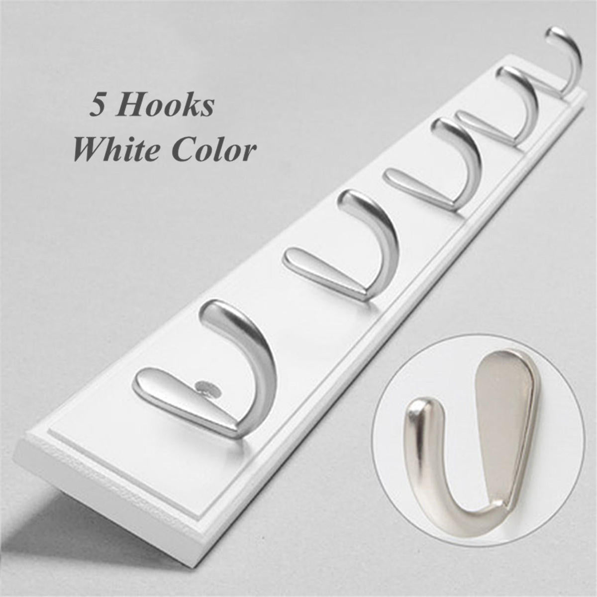 Metal Hooks Wall Mounted Bamboo Hanging Rack Wall Hanger for Coat Clothes Towel