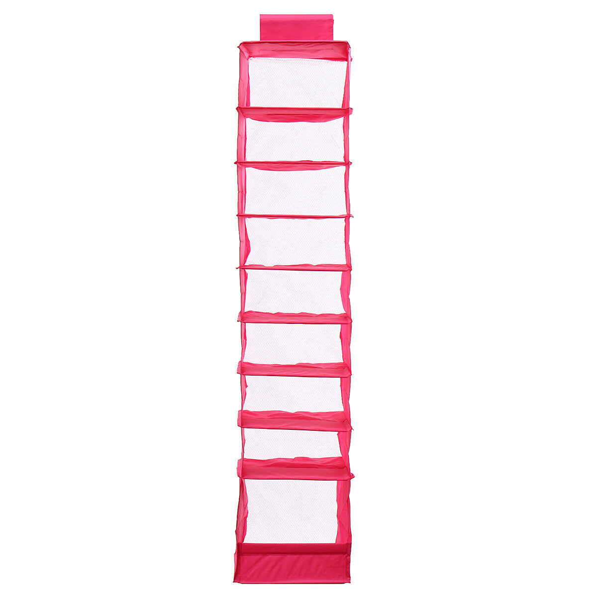 9 Shelves Hanging Closet Wardrobe Clothes Rack Storage Organizer Bag Blanket