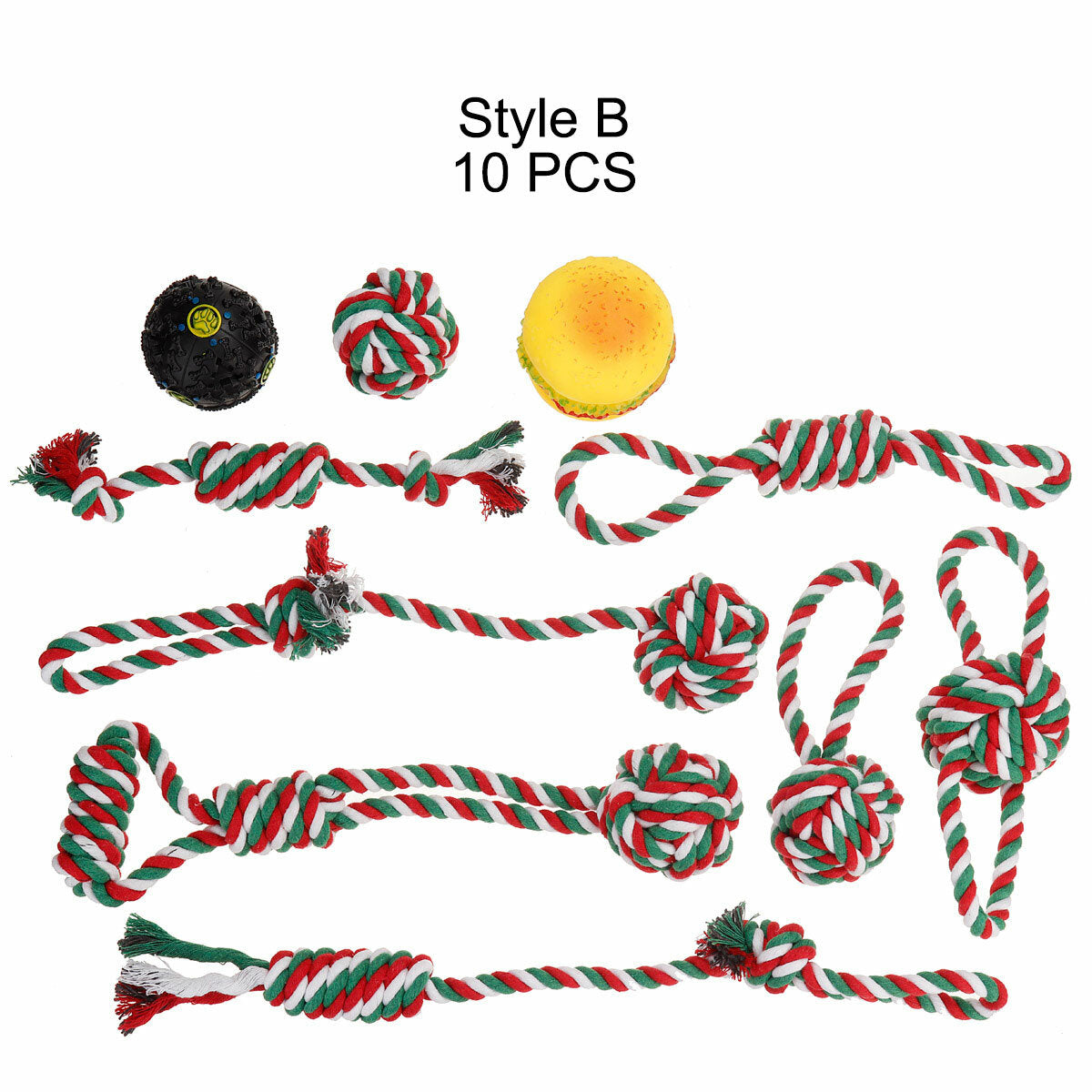 Assorted Dog Puppy Pet Toys Ropes Chew Balls Training Play Bundle Teething Aid