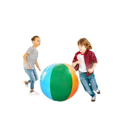 Rainbow Beach Balls Inflatable Water Spray Beach Ball Summer Outdoor Sport Game Kids Sprinkler Toy ball