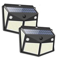 260LED Outdoor  Solar Light IP65 Waterproof Motion Sensor Solar Light Garden Courtyard Passage Security Lighting Black