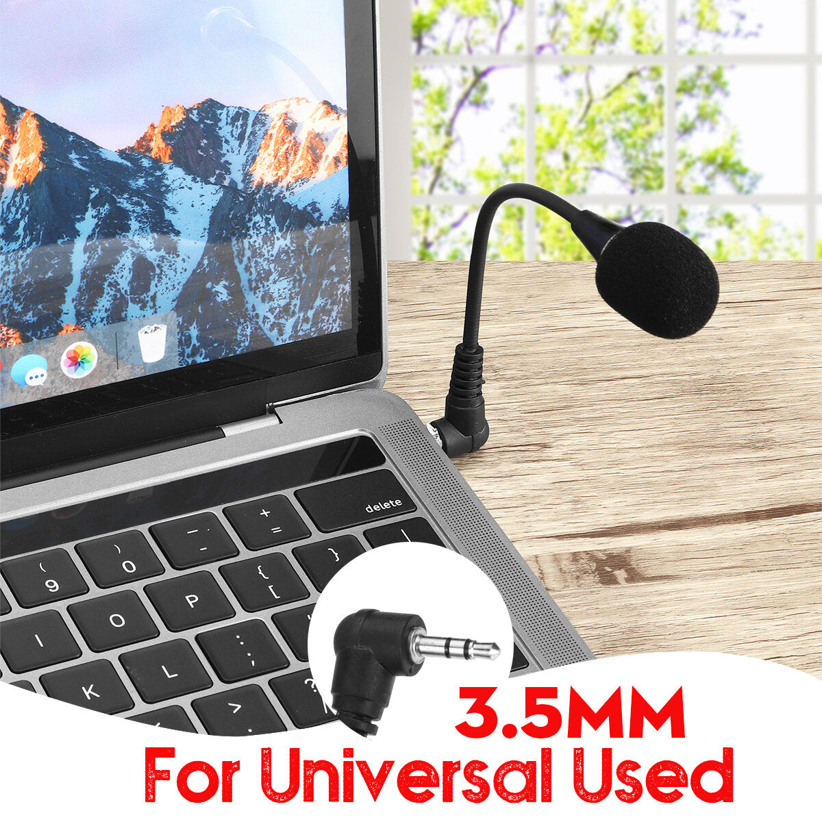 1 pc Mini 3.5mm External Microphone 10CM Live Online Class Laptop PC for Chat Singing