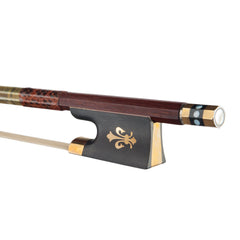 4/4 Violin Bow Pernambuco Stick W/ Ebony Frog Snake Skin Grip White Horsehair Violin Parts Accessories