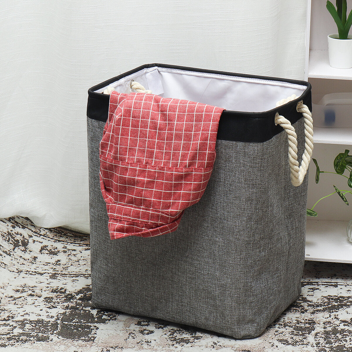 65L EVA Foldable Laundry Bag Large Capacity Waterproof Laundry Hamper Dirty Clothes Storage Basket