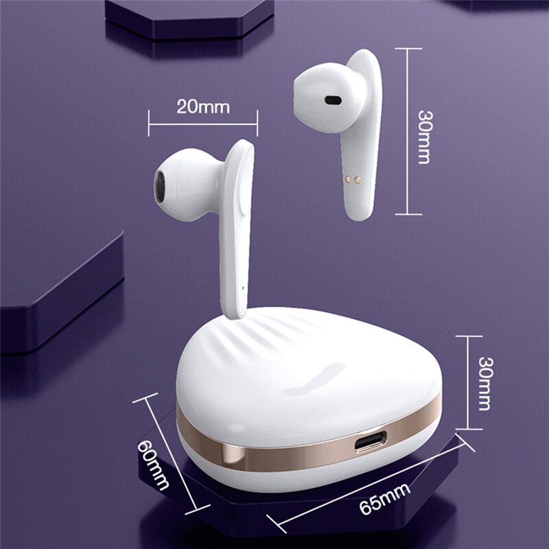 TWS Earphones Wireless bluetooth V5.0 Headphones HIFI Stereo Noise Reduction LED Display Smart Touch Half-In-Ear Earbuds with Mic