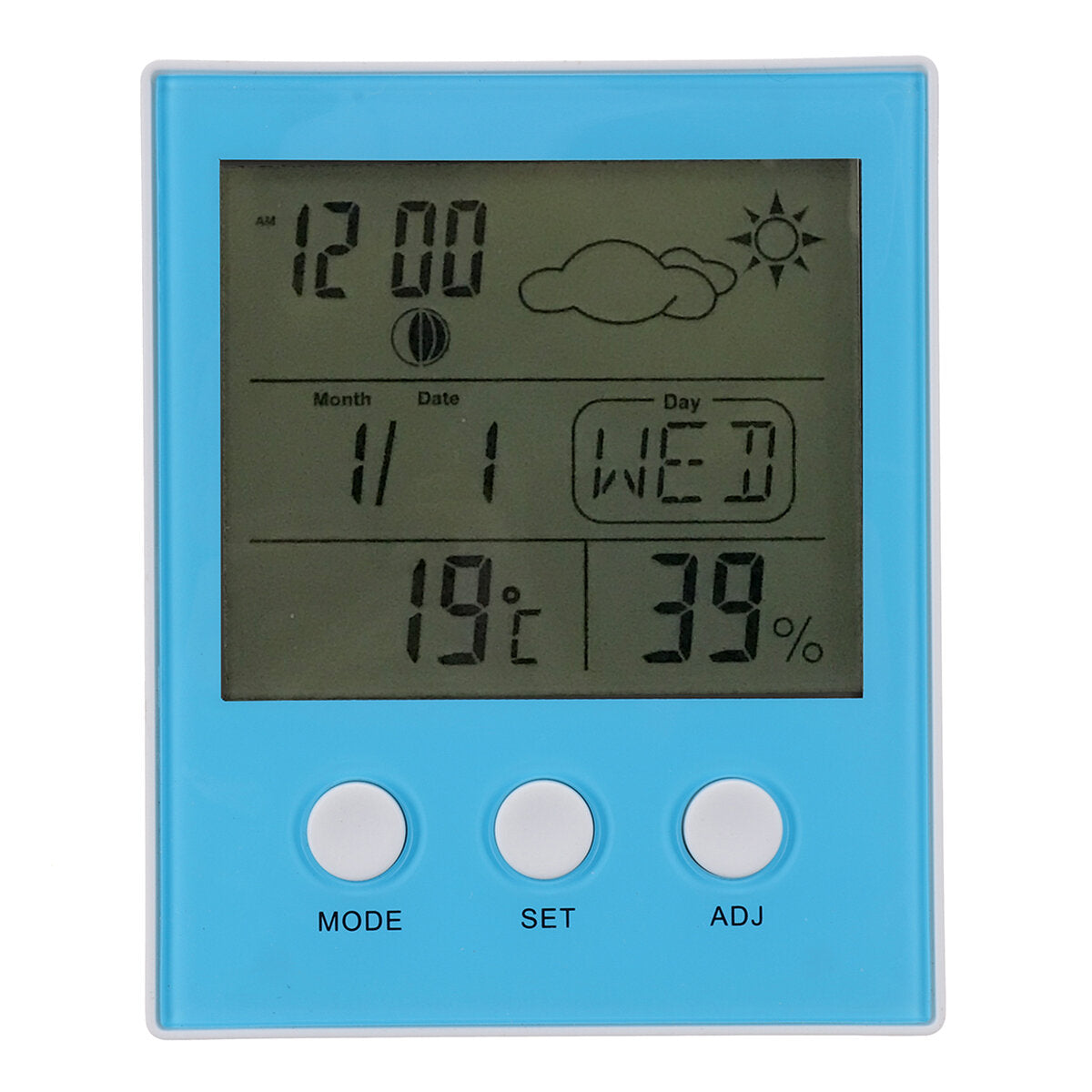 CH-904 Thermometer Hygrometer Temperature Humidity Tester Backlight Time Date Calendar Alarm Clock