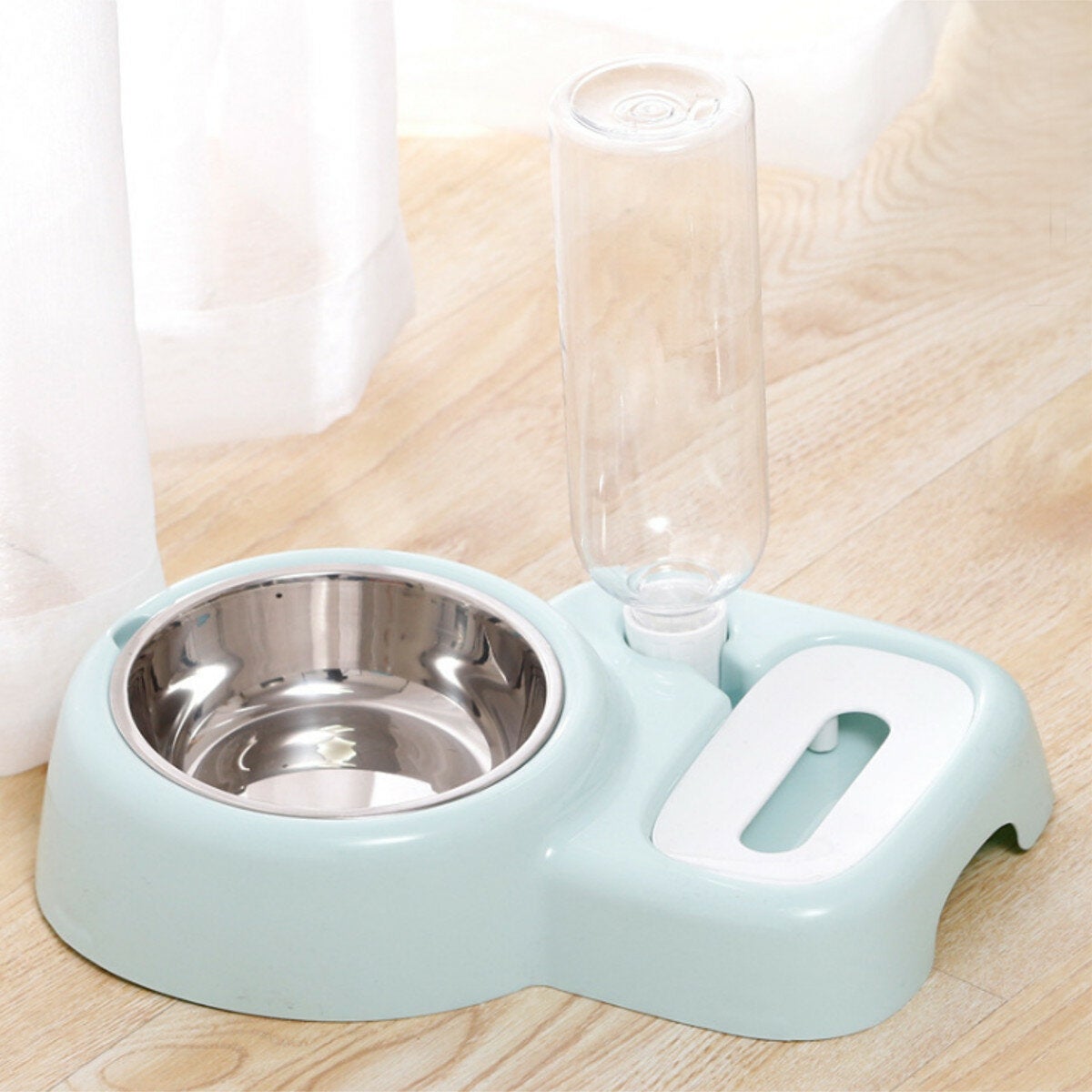 2 In 1 Autoxic Pet Bowl 500ml Adjustable Drinking Fountain Dog Cat Food Feeder