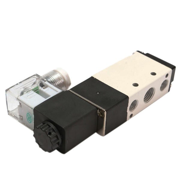 DC12V Pneumatic Aluminum Electric Solenoid Air Valve 5 Way 2 Position Valve 4V210