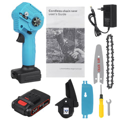 1000W 4 Inch Cordless Electric Chain Saw Wood Mini Cutter One-Hand Saw Woodworking Tool