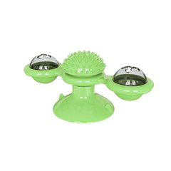 Rotating Turntable Cat Toy Pet Suction Cup Pet Ceaning Toy Comb Brushing Tooth Brush Toy