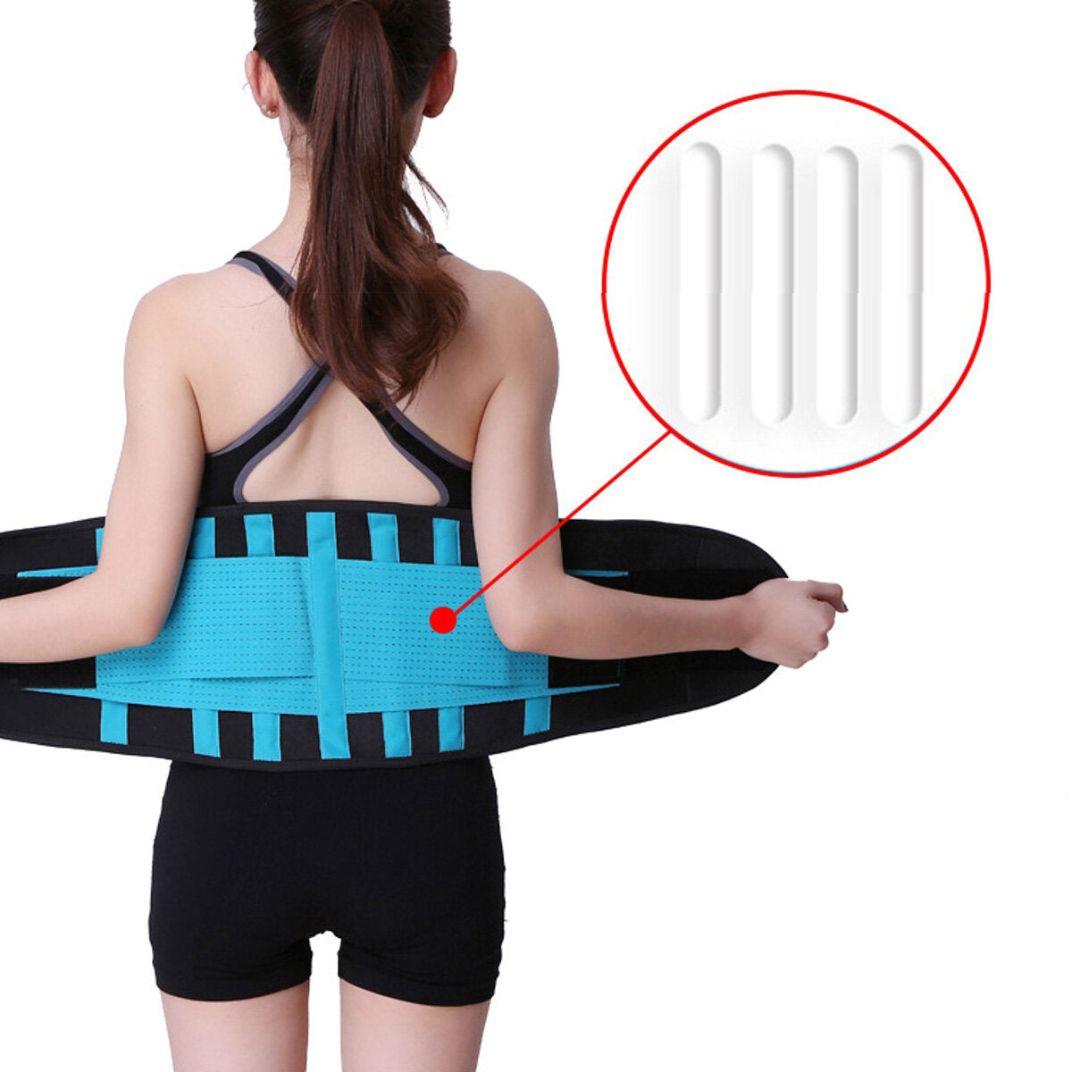 90~130CM Lower Waist Lumbar Back Support Belt Elastic Brace Breathable Mesh Sweat Sauna Keep Fit