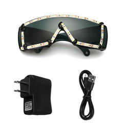 White LED Glasses Light Up Glow Sunglasses Eyewear Shades Nightclub Party Decor