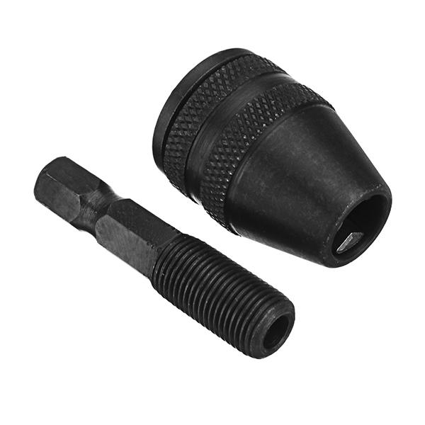 0.5-4mm Keyless Chuck 1/4 Inch Hex Shank Black Drill Chuck Adapter