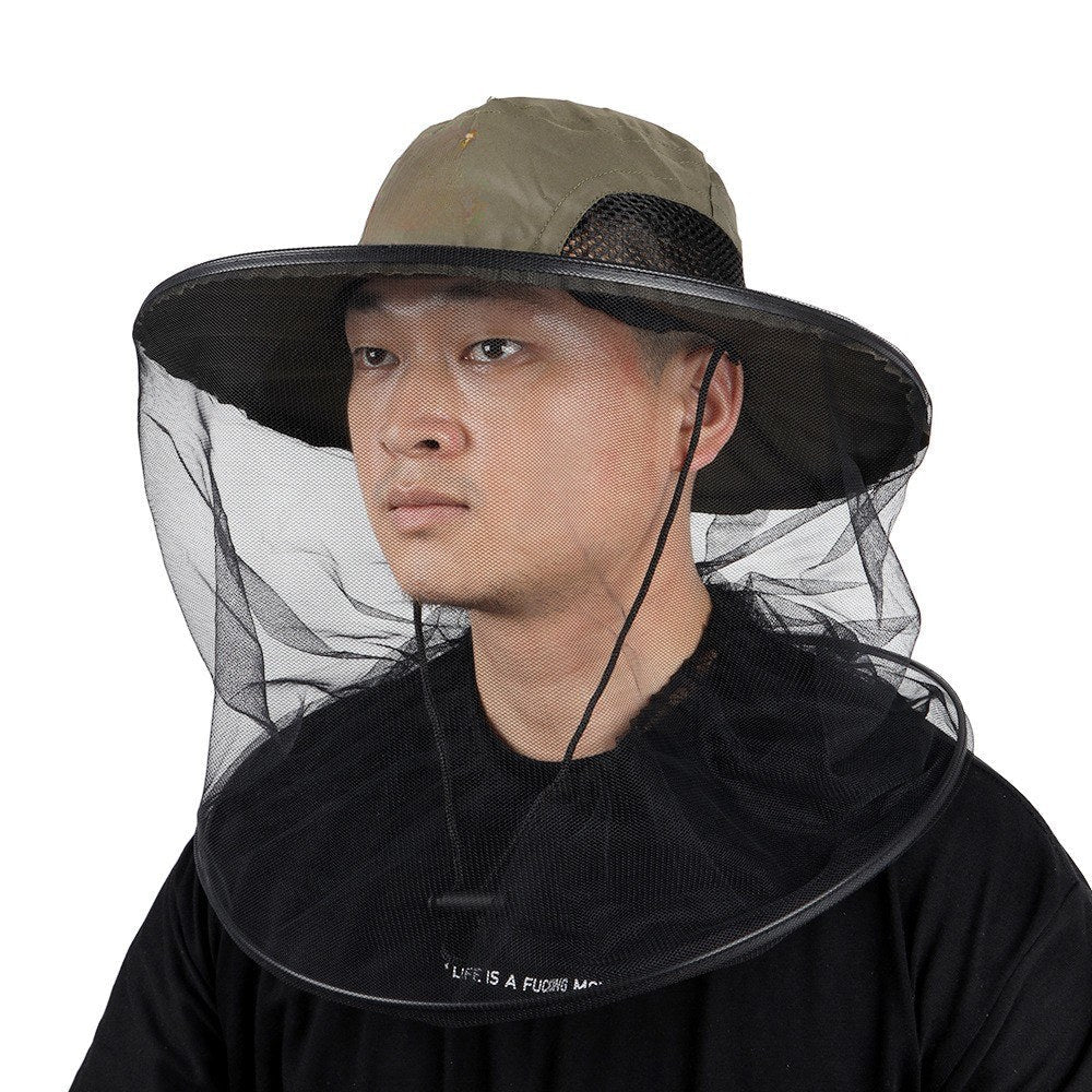 Mosquito Repellent Hat Beekeeping Cap with Mesh Face Shield and Neck Cover