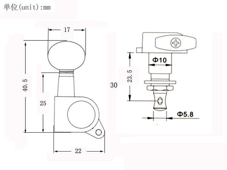 6Pcs Fully Enclosed Electric Guitar Tuning Pegs Tuners Machine Heads Replacement Button Knob