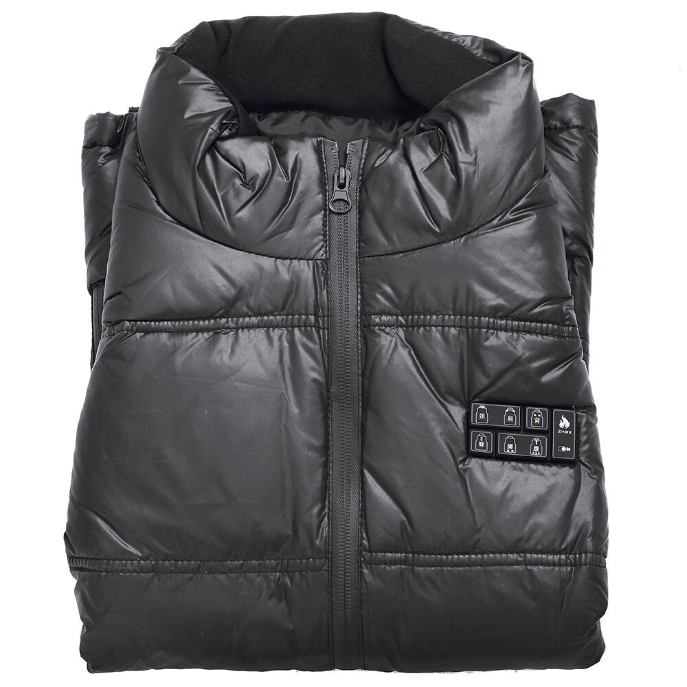 11 Heating Pads Men Women Electric Heated Vest Jacket USB Heating Coat Winter Warm Thermal Ski