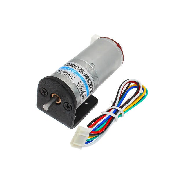 6V 100RPM Encoder Motor DC Gear Motor with Fixed Support Mounting Bracket