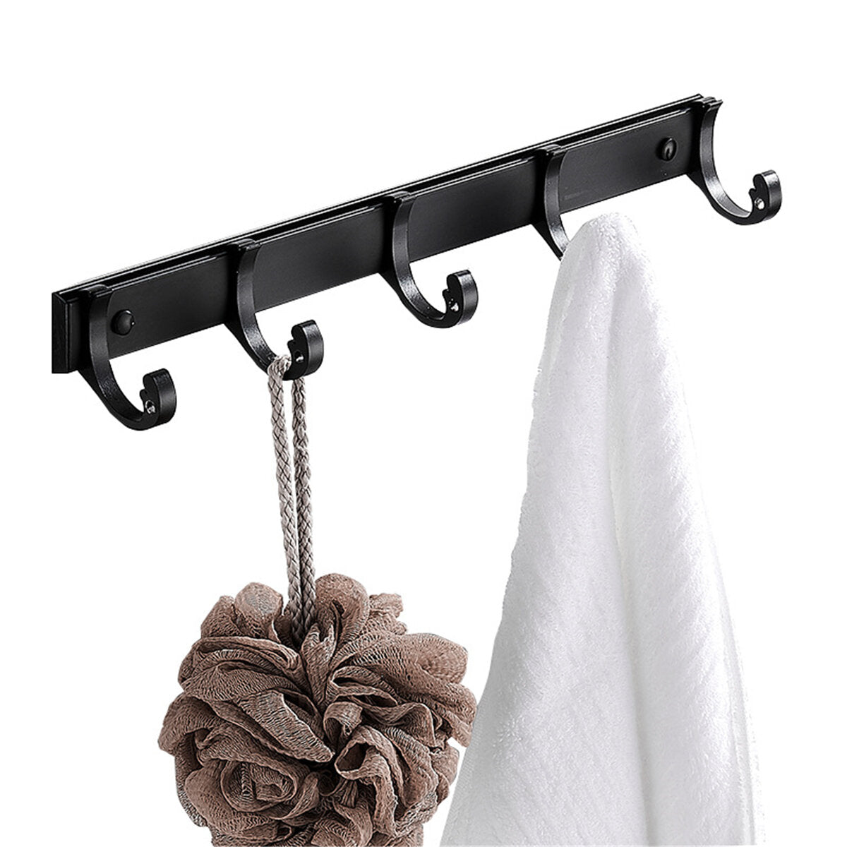 Punch-free Wall Hanging Hook Metal Row Hook Sticky Hook Space Aluminum Clothes Coat Hook