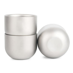 1 pc 150ml Water Cup Pure Titanium Camping Travel Portable Tea Cup Double Anti-scalding Cup