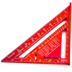 Triangle Ruler 7Inch Measurement Tool Cast Aluminium Carpenter Set Square Angle Woodworking Tools Try Square Triangular Metric/Inch