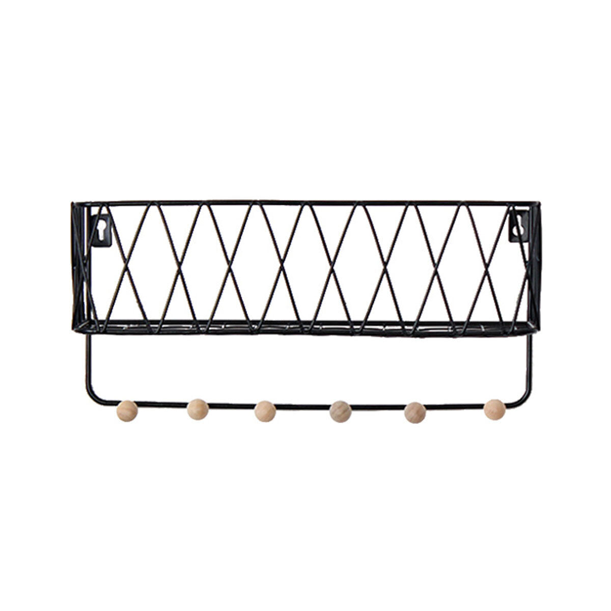 Kitchen Rack Toilet Bathroom Wrought Iron Wall Storage Rack Hanging Basket