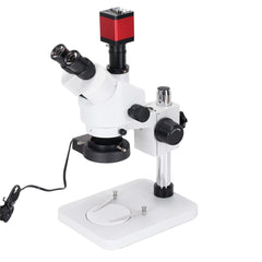 Efix 0.7-45X 13MP Trinocular Stereo Soldering Microscope Stand Lens Digital Camera for Repair Mobile Phone Tools Kits