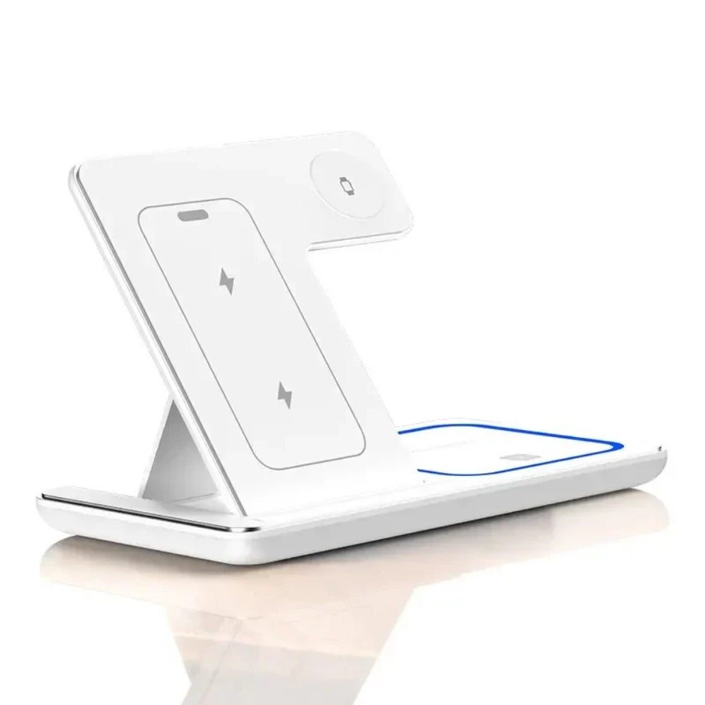 3-in-1 Fold-able Wireless Charger Stand for iPhone, iWatch, AirPods Pro