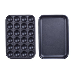 24 Holes Grill Pan Plate Cooking Octopus Ball Kitchen Maker Baking Mold