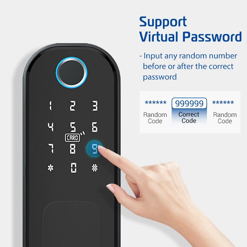 Fingerprint Door Lock bluetooth Passcode Rfid Card Keyless Waterproof Electronic Lock Work with TT Lock APP
