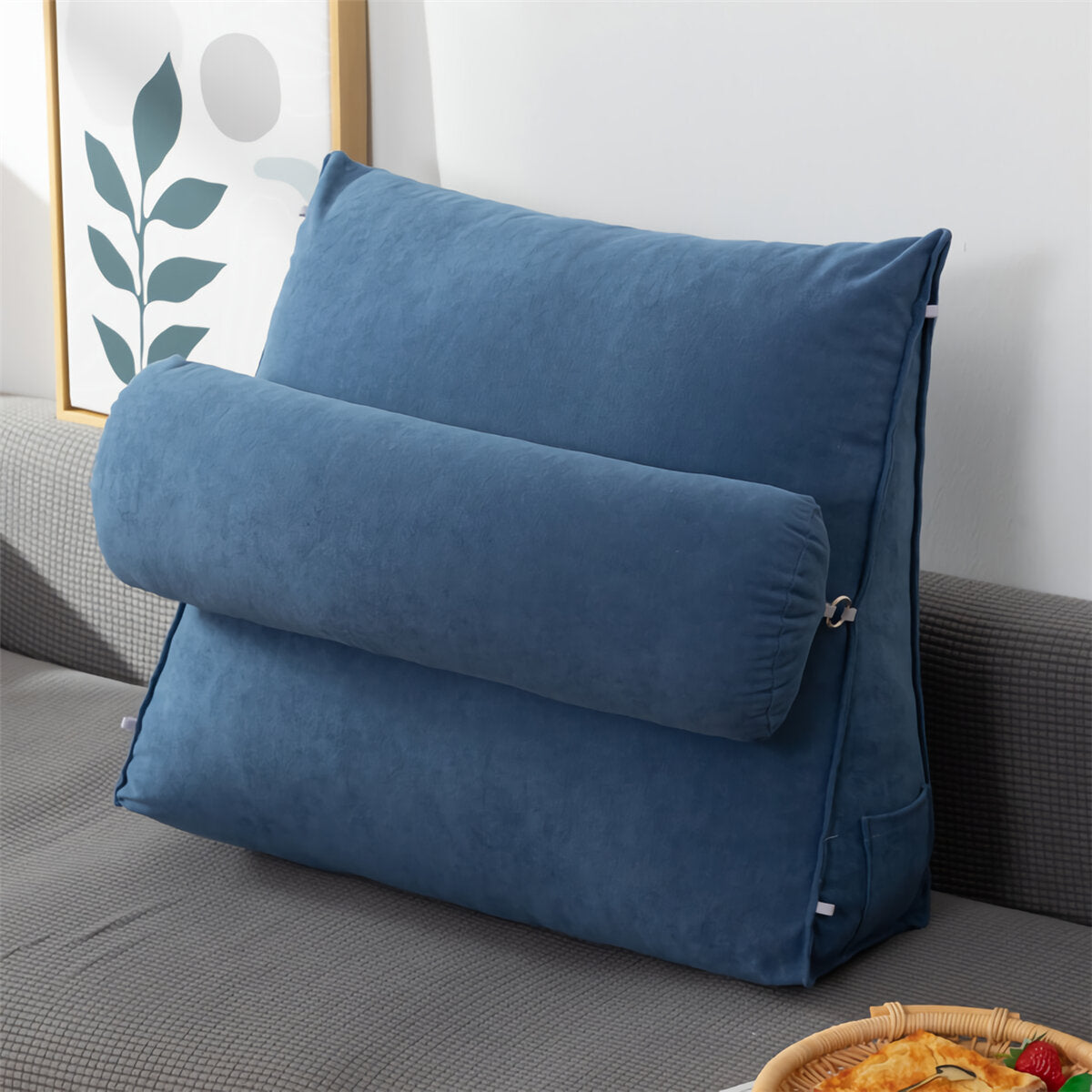 Sofa Back Cushion Bed Couch Seat Rest Pad Waist Support Backrest with Head Pillow Home Office Furniture Decorations