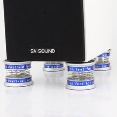 Aluminum Alloy Shockproof Spring Pad Shock Absorber Isolation Stand for Amplifier Speaker Turntable Player Audio CD 4Pcs