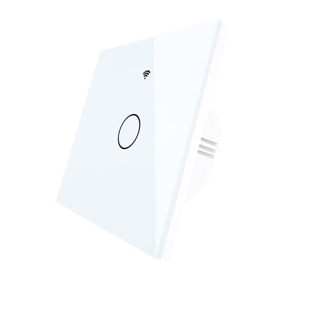 WiFi Smart Light Switch RF433 No Neutral Wire Single Fire Tuya App Control Works with Alexa Google Home,220V