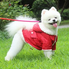 Adjustable Windproof Warm Dog Clothes Close-fitting Design Upgrade Polyester Taffeta Material Multi Colors Size Is Optional