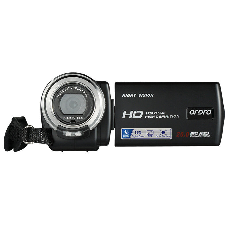 IR Night Vision HD 1080P 16X Digital Video Camera DV Camcorder for Vlog Video Home Photography