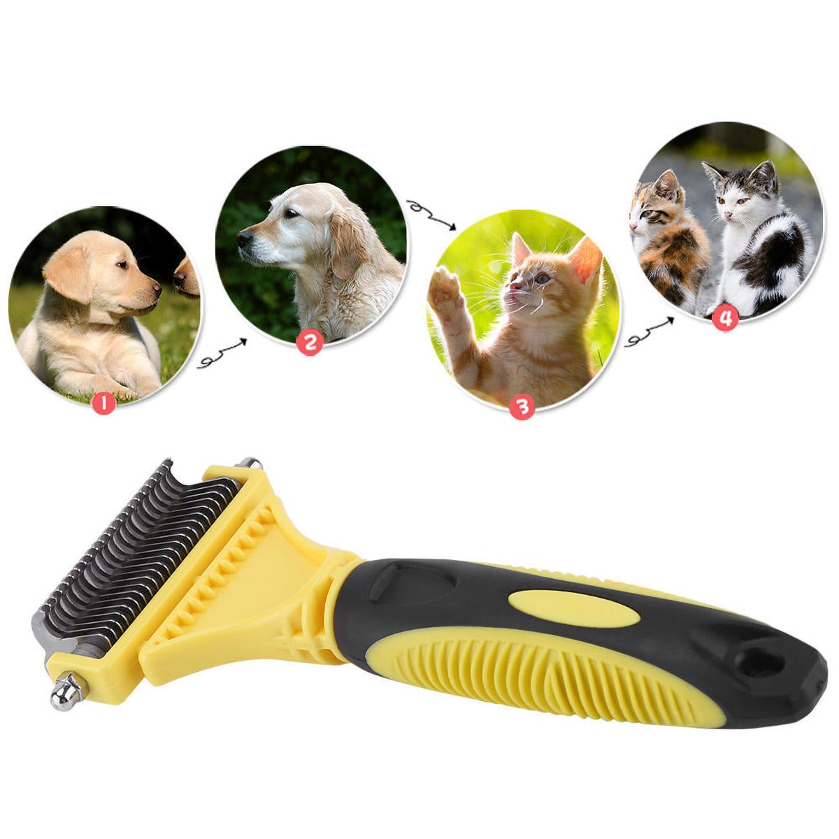 Dog Brush for Shedding-Best Cat Grooming Comb Tools Pet Hair Trimmer Clipper
