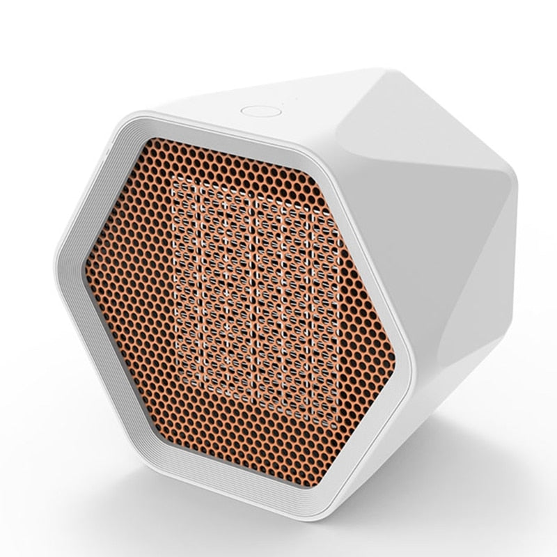 600/1000W Mini Electric Heater Temperature Control Hexagonal Desktop Heating Warmer Air Fan