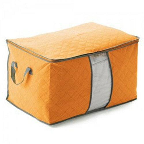 High Capacity Clothes Quilts Storage Bags Folding Organizer Bags Bamboo Portable Storage Container