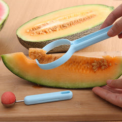 2Pcs/set Fruits Scoops Peeler Spoon Cutter Melons Dig Ball Kitchen Gadget