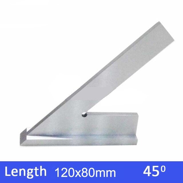 100*70mm 120*80mm 150*100 200*130mm 45 Degree Square Ruler Angle Gauge with Wide Base Steel 45 Industrial Try Machinist Square with Base