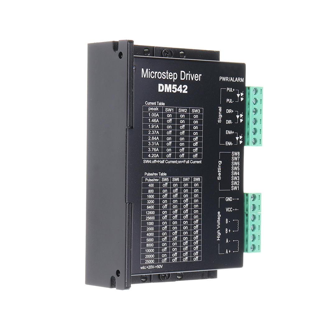 DSP Digital DM542 128 Stepper Motor Driver 4.2A DC9-42V For Nema 17/23/34 Stepper Motor CNC Engraving Machine