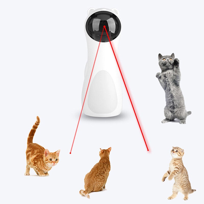 Autoxic Multi-angle Adjustable Cat Interactive LED Laser Toy USB Charge With Mute Motor Funny Toy Cat Sports Training Entertainment Toy