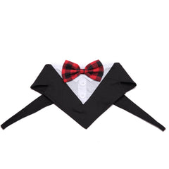 Formal Dog Tuxedo Bandana Ties Adjustable Neckerchief Pet Bow Tie for Wedding Party