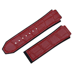 Replacement 25mm Rubber Leather Watch Band Strap For Hublot Big Bang