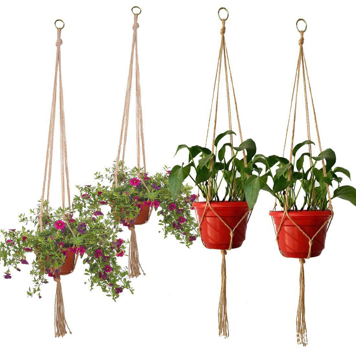 Pot Holder Macrame Plant Hanger Hanging Planter Basket Braided Rope Garden Art