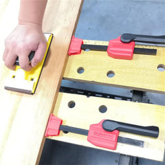 4-Piece Woodworking Desktop Clamps - Horizontal Workbench Fixed Limit Stops