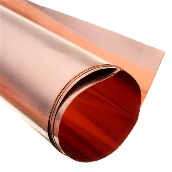 0.1x200x500mm 99.9% Pure Copper Metal Sheet Foil for Handicraft Aerospace