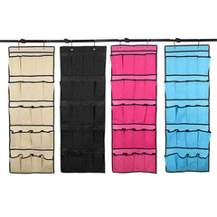 20 Pockets Door Shoe Organizer Non Woven Hanging Storage Bag